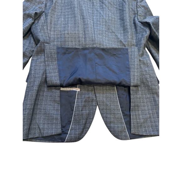 HUGO BOSS 38S Black Plaid "The James4" 100% Wool Hopsack Blazer $595 Sport Coat - Picture 15 of 16